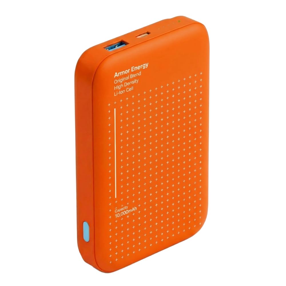 Armor Snap Grid MagSafe 10000mAh Power Bank - Orange