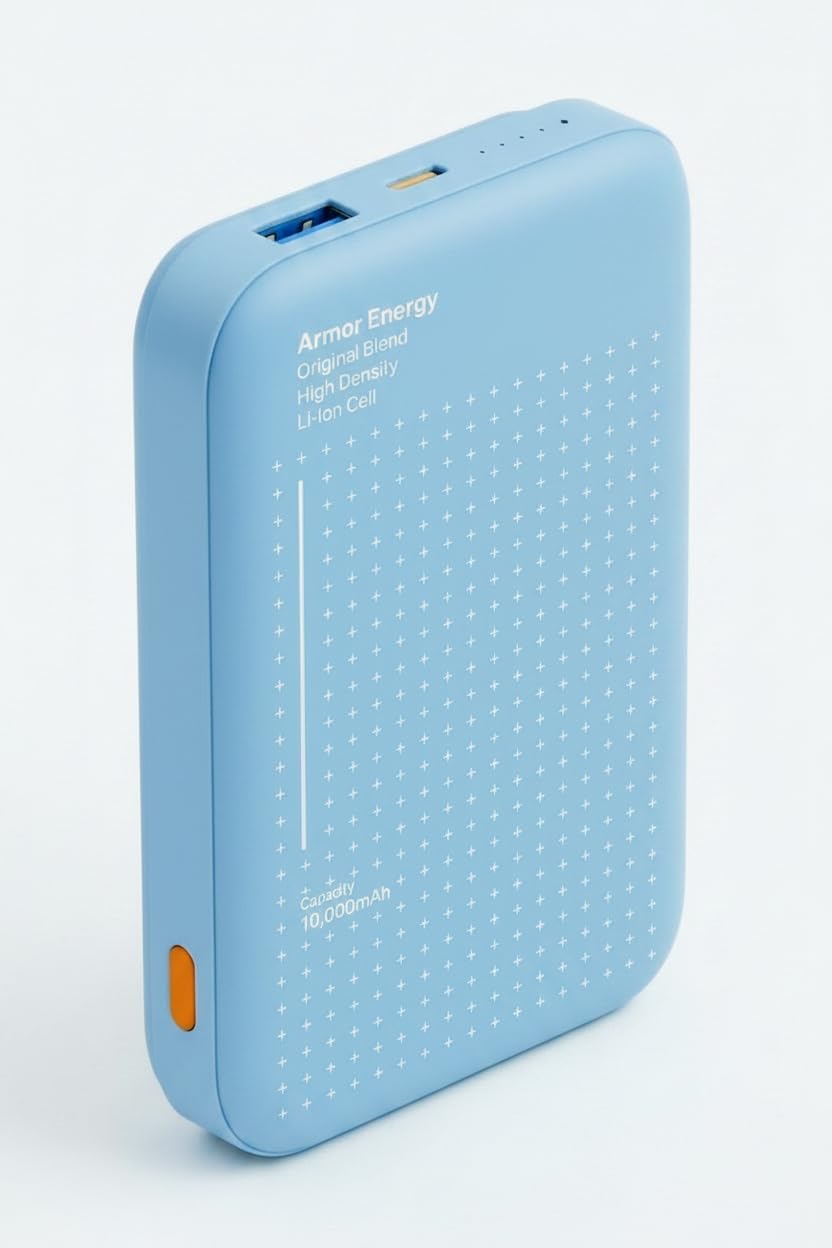 Armor Snap Grid MagSafe 10000mAh Power Bank - Blue